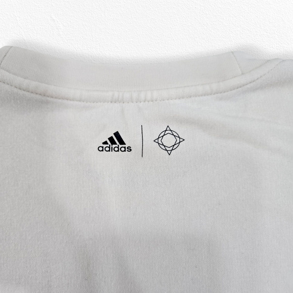 Adidas Wanderlust Cream Crewneck Sweatshirt Minimalist Pullover Unisex Size M/L - Picture 7 of 9